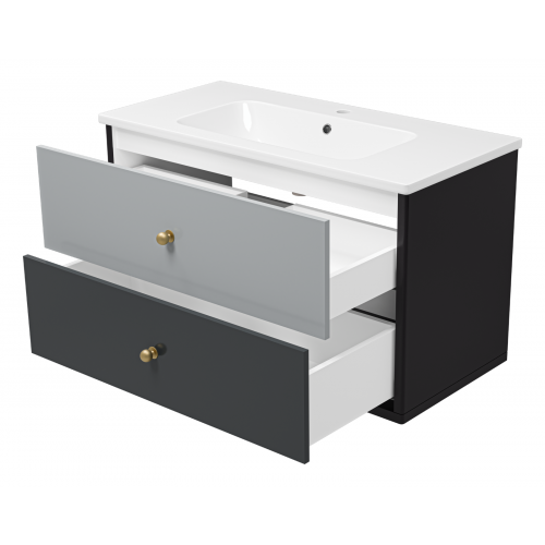 Тумба под раковину Brevita Кристиан 100х57 серый  Кри-06100-01-012Я - 1