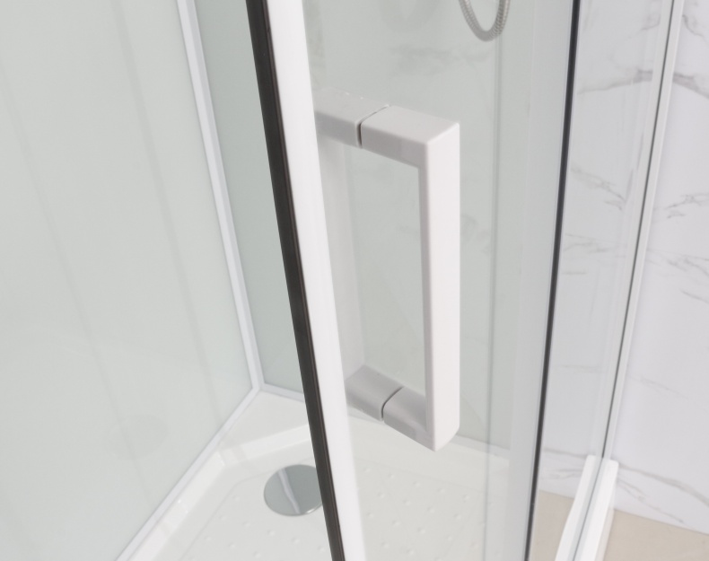 Душевая кабина Frank F408 White б/к  Без крыши низкий поддон 4080808 - 4