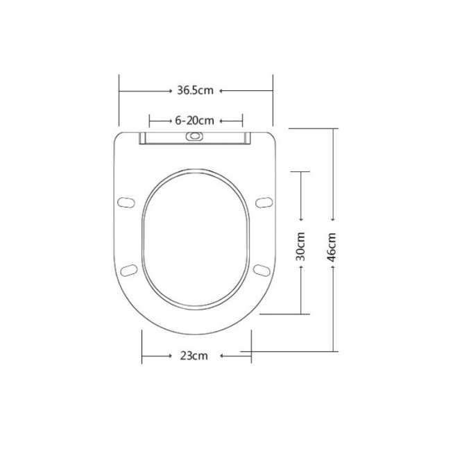 Сиденье для унитаза Esbano Amapola с системой микролифт, белый  ZAESUPAMAPW0755 - 1