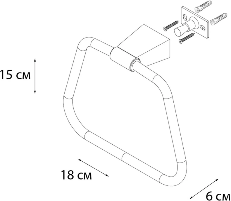 Полотенцедержатель Fixsen Trend FX-97811 кольцо - 2