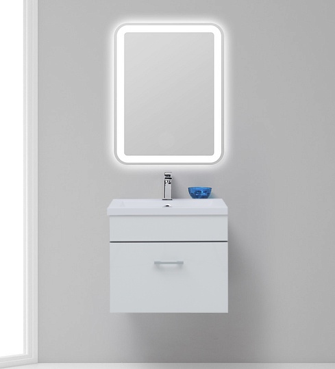 Тумба с раковиной Aquanet Верона 50 подвесная, белая - 1