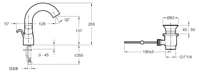 Смеситель Jacob Delafon Talan E10085RU-CP для раковины - 1