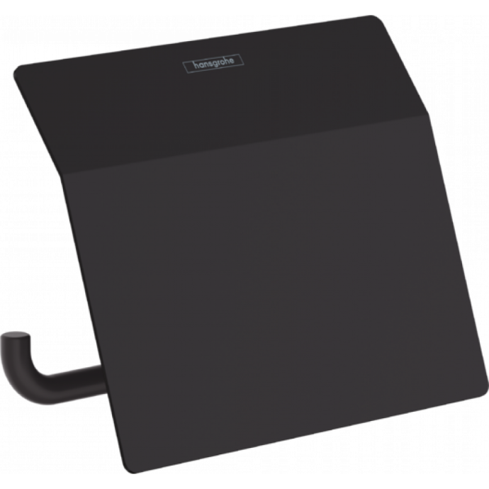 Бумагодержатель, Hansgrohe, AddStoris, с крышкой, ширина, мм-141, глубина, мм-52, высота, мм-86, тип установки-настенный, крепления в комплекте, цвет-черный  41753670 - 0