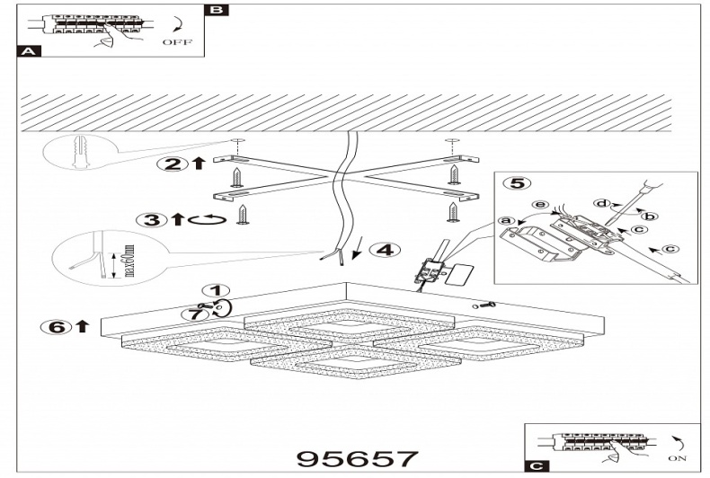 Накладной светильник Eglo ПРОМО Fradelo 95657 - 1