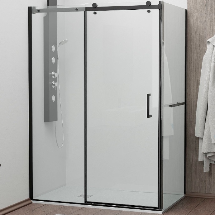 Душевой уголок RGW Tornado TO-44-1B 150х80 профиль черный стекло прозрачное 020744158-14 - 0