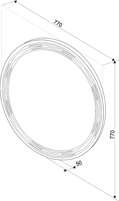 Зеркало круглое Art&Max Bologna 77 с подсветкой AM-Bol-D770-DS-F-H - 5