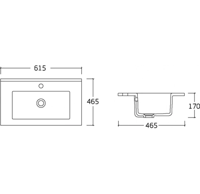 Тумба с раковиной Vincea Gio Mia 60 серая - 3
