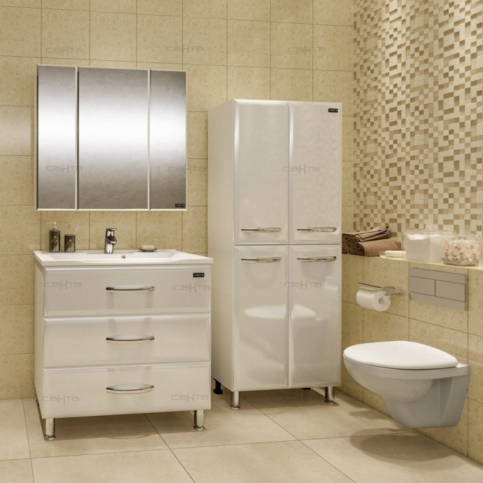 Зеркало-шкаф СанТа Стандарт 80 фацет 113010 - 3