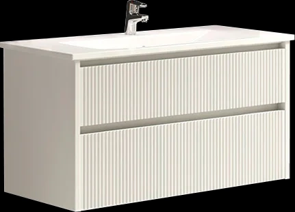 Тумба с раковиной Sanvit Рольф-2 90 белый глянец - 0