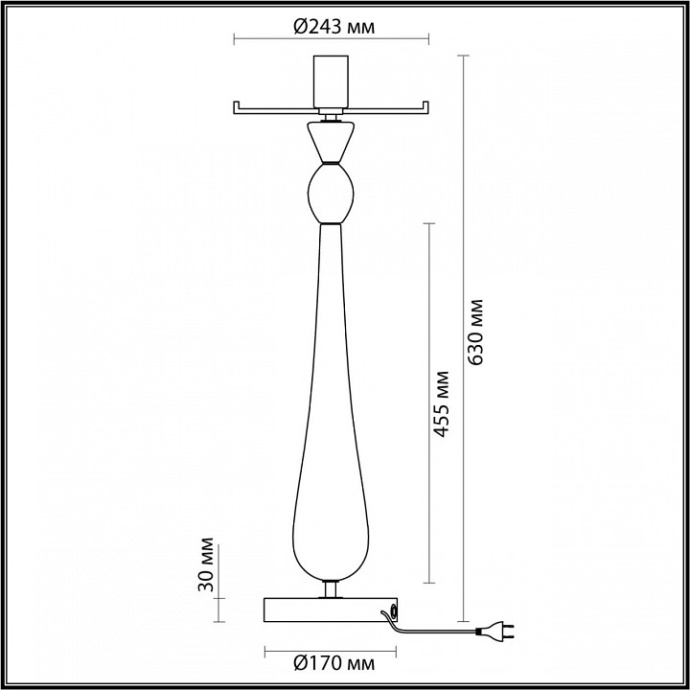 Основа для настольной лампы Odeon Light Standing Tower 4868/1T - 2