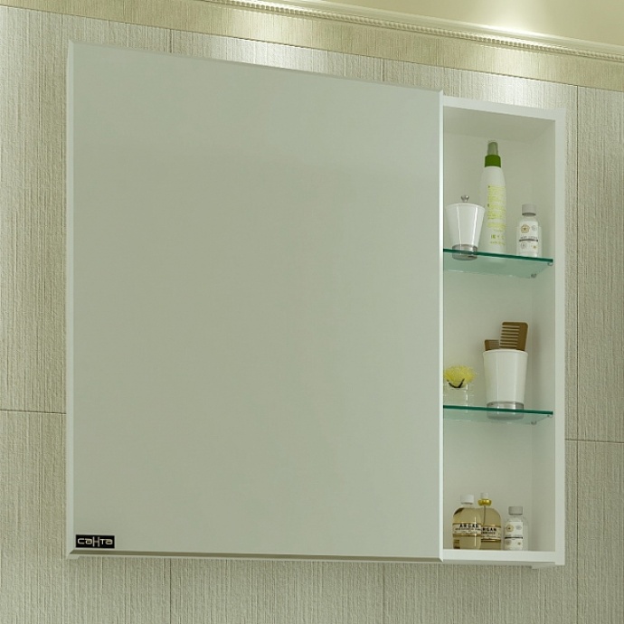 Зеркало-шкаф Санта Дублин 75 белый 123006 - 1