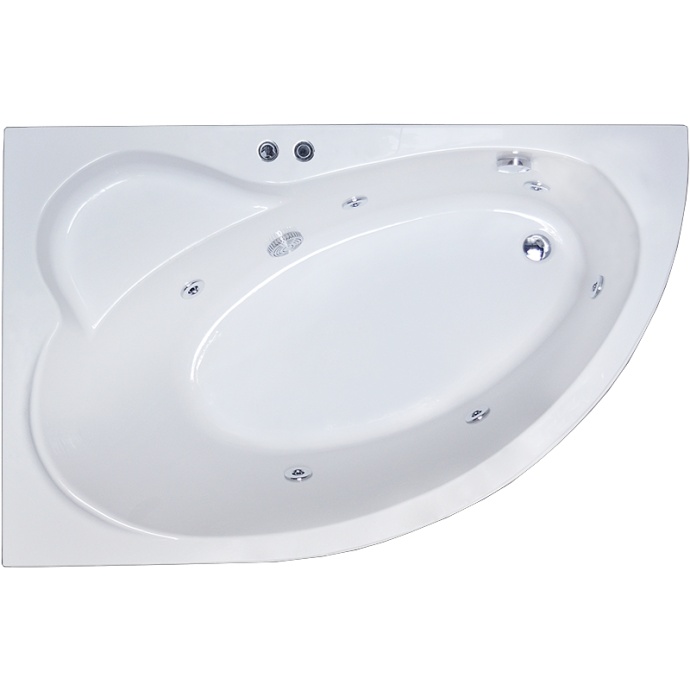 Ванна акриловая Royal Bath Alpine Standart 150x100 L с гидромассажем белый RB819100ST-L - 0
