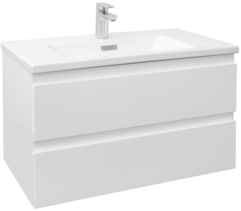 Тумба с раковиной Jacob Delafon Madeleine 80 белый блестящий - 0