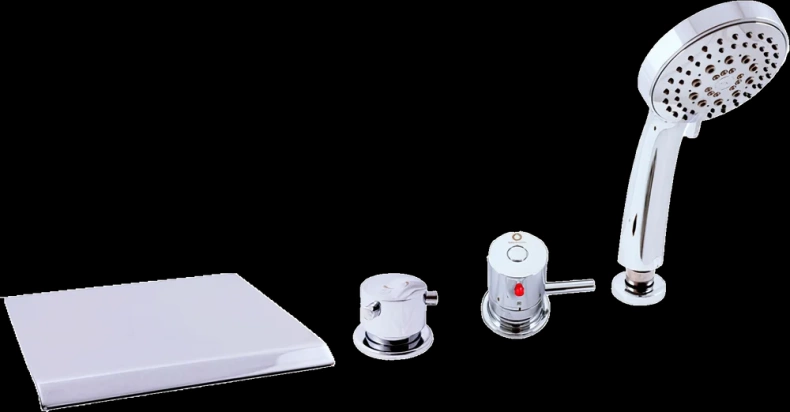 Смеситель на борт ванны термостатический Rav Slezak Dunaj хром DT274.5P - 0