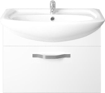 Мебель для ванной 1MarKa Вита 65П с 1 ящиком, белый глянец - 2