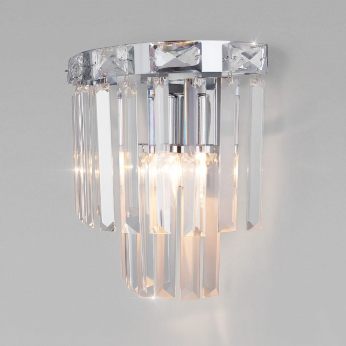 Накладной светильник Eurosvet Elegante 10130/1 хром/прозрачный хрусталь Strotskis - 3