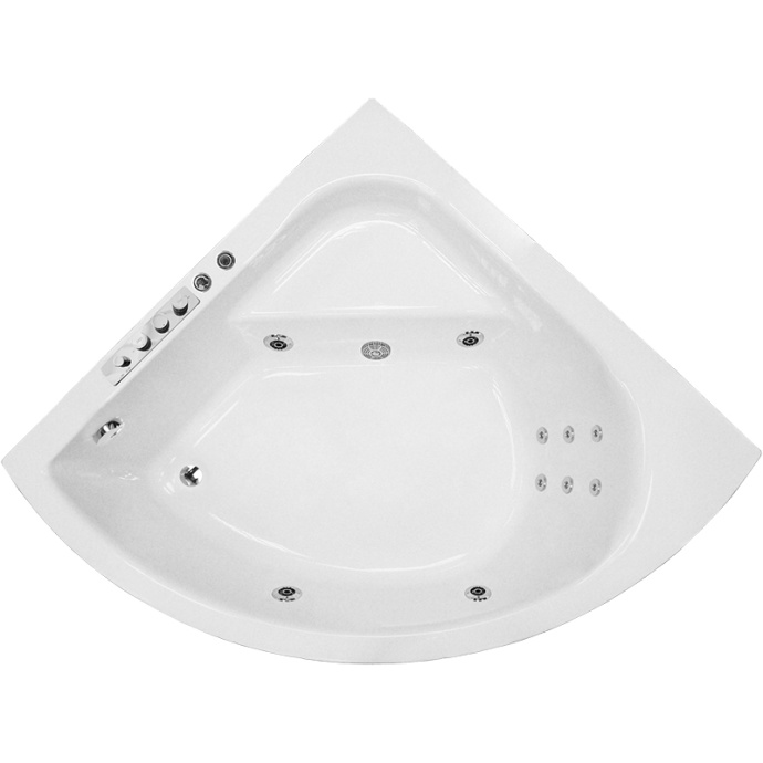 Ванна акриловая Royal Bath Rojo Comfort 150x150 с гидромассажем белый RB375201CO - 0