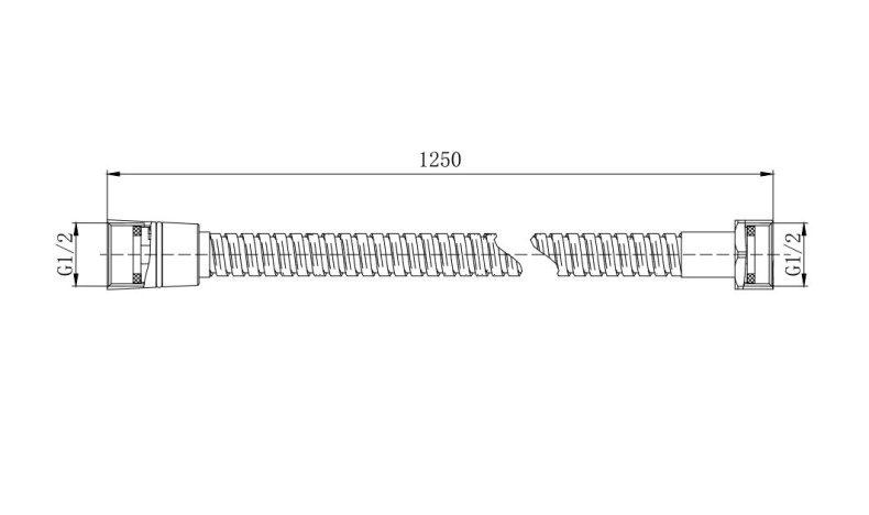 Шланг для душа AQUATEK AQ2101CR, 160 см - 1