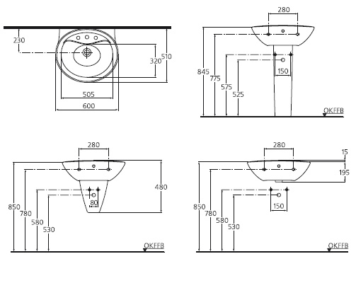 Раковина подвесная Ideal Standard Avance 60 белый W413101 - 2