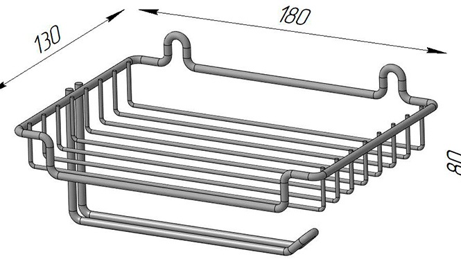 Держатель туалетной бумаги DIWO Смоленск П16544 хром - 4