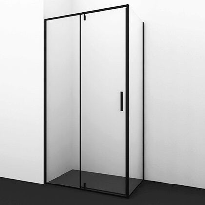 Душевой уголок Wasserkraft Elbe 120x100 профиль черный стекло прозрачное 74P10 - 0