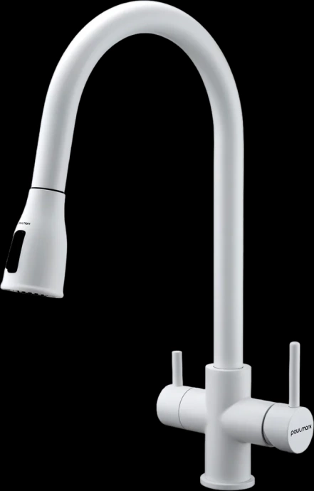 Смеситель для кухни Paulmark Lange белый матовый La214212-431 - 0