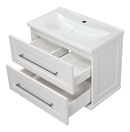 Тумба под раковину Misty Марта 70 белая глянцевая П-Мрт09070-011Пр - 2