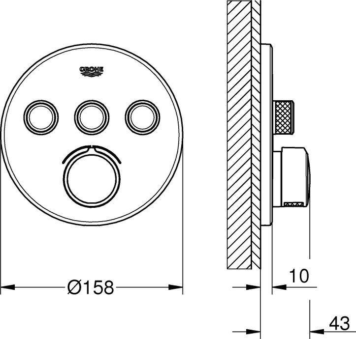 Смеситель Grohe Grohtherm SmartControl 29146000 для душа - 1