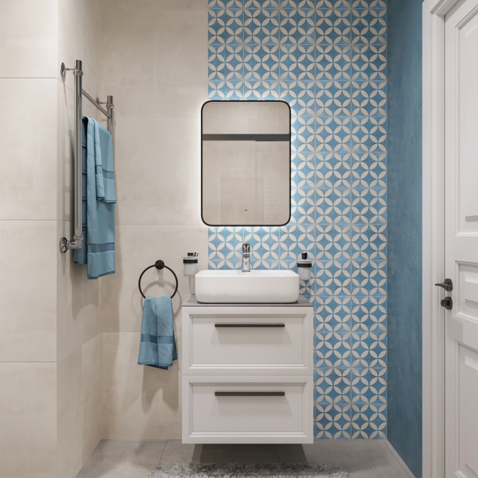 Зеркало DIWO Кострома 50 черное, с подсветкой, прямоугольное, настенное ЗЛП1750 - 4