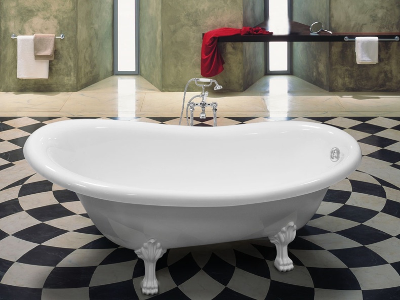 Ванна из искусственного камня Астра-Форм Роксбург ножки белые 100-68 - 3