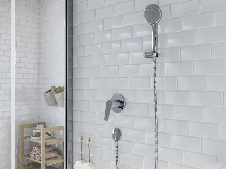 Душевой гарнитур STWORKI by Damixa Дублин HFDB91100, хром с лейкой на настенном держателе - 5