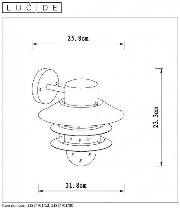 Уличный настенный светильник Lucide Zico 11874/01/30 - 6