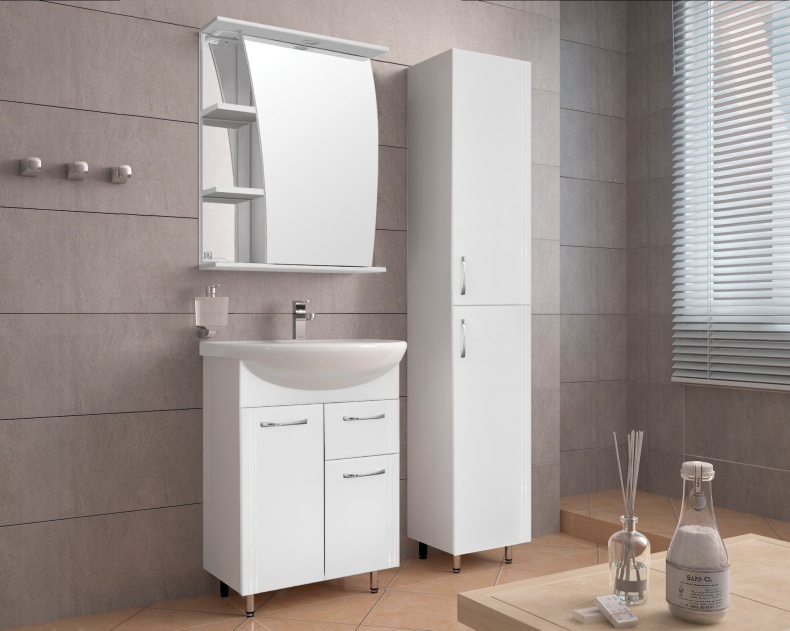 Тумба с раковиной Style Line Эко Стандарт №11 61 белая - 1