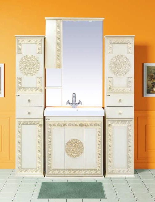 Зеркало Misty Olimpia Lux 75 L бежевая патина Л-Олл04075-033СвЛ - 2