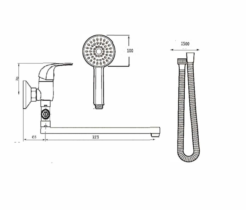 Смеситель Dorff Stark D1109500 универсальный - 5
