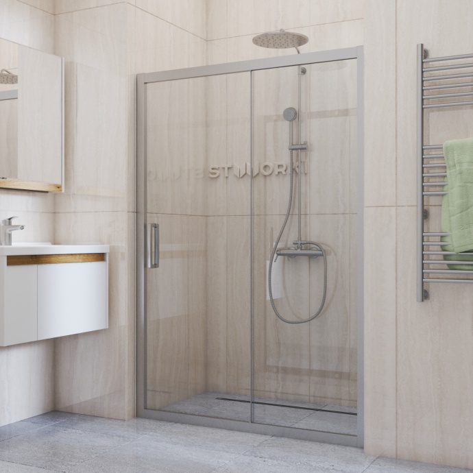 Душевая дверь в нишу STWORKI Стокгольм DE019D2150200 150 см профиль хром матовый 3GW205TTKK000 - 6