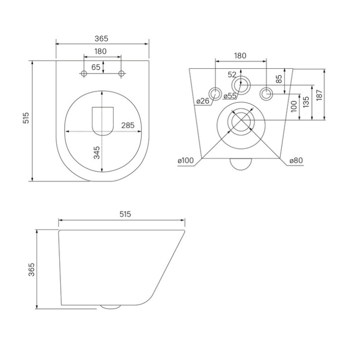 Подвесной унитаз CALR3BMi25 - 6
