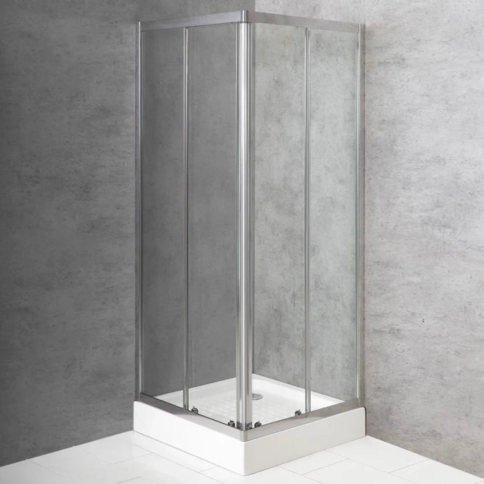 Душевой уголок BelBagno Due 90х90 профиль хром стекло прозрачное DUE-A-2-90-C-Cr - 2