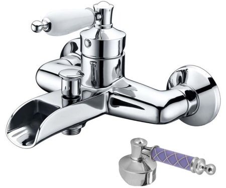 Смеситель для ванны Boheme Vogue хром с фиолетовым 223-MR-V - 0