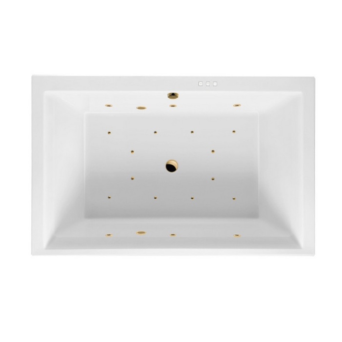 Ванна акриловая Excellent Crown Lux Relax 190х120 с гидромассажем белый - золото WAEX.CRO19.RELAX.GL - 0