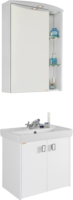 Зеркало-шкаф Vod-Ok Мона 60 L, белый 2387 - 2