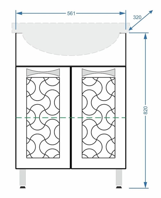 Тумба под раковину Stella Polar Ванда 60 белый SP-00000201 - 4