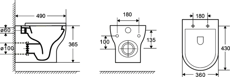 Комплект Weltwasser AMBERG 506 ST + ERLENBACH 004 GL-WT + AMBERG RD-WT  10000006862 - 5