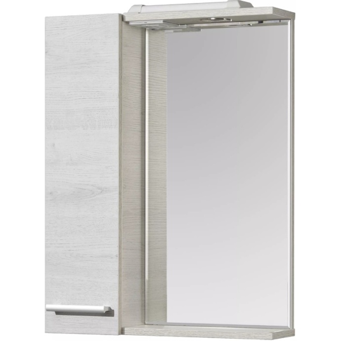 Зеркало-шкаф Aquaton Ронда 55 с подсветкой светлое дерево 1A208602RSC2L - 0