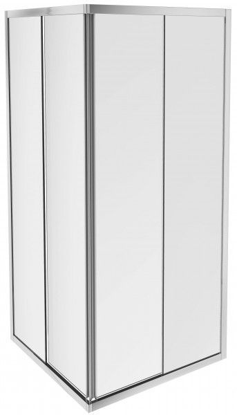 Душевое ограждение Jacob Delafon Serenity 90х90х190 см, серый блестящий, прозрачное, профиль хром E14A90-GA - 0