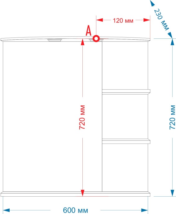 Зеркало-шкаф Misty Магнолия 60 L с подсветкой Э-Маг04060-01СвЛ - 3