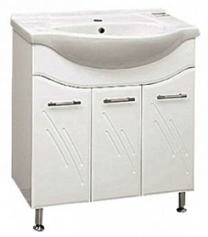 Тумба под раковину Misty Флори 70 белая глянцевая Э-Флр01070-011Пр - 0