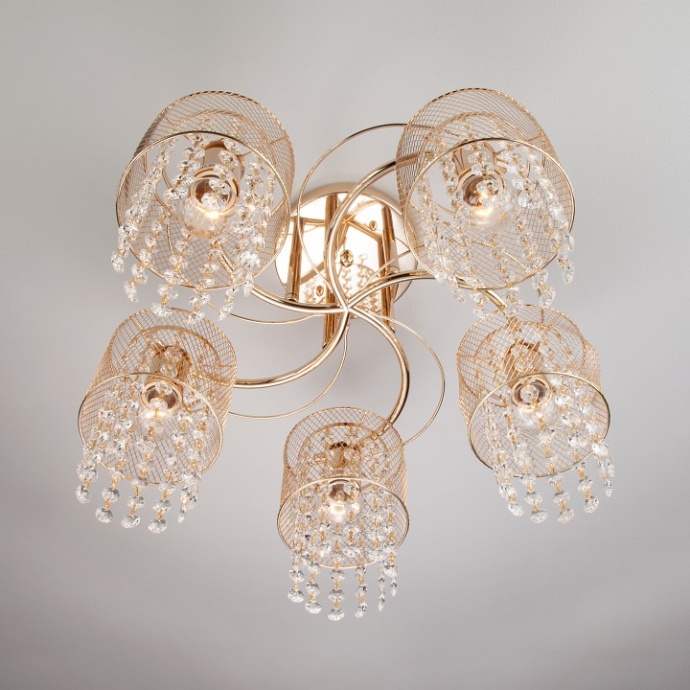 Люстра на штанге Eurosvet Bonnie 30137/5 золото - 1