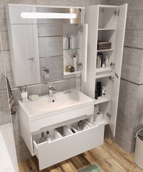 Зеркало-шкаф DIWO Коломна 80 KOL.Z.80/P/W - 4