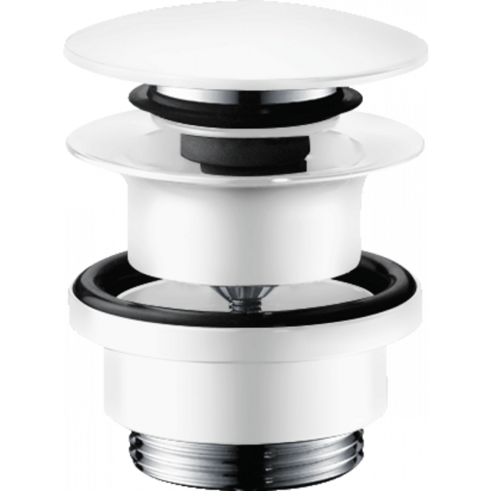 50100700 HG Push-open сливной набор для раковины матовый белый - 0